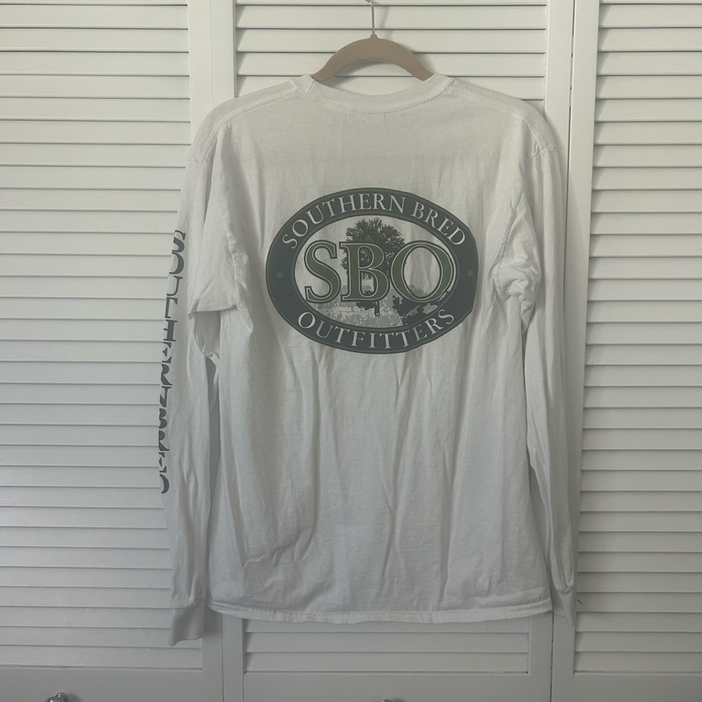 Gildan White Long Sleeve Tee with Graphic